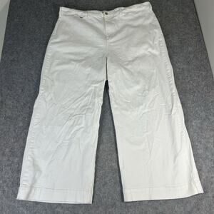 Anthropologie Pilcro Jeans 26W The Skipper Wide Leg Crop White Ankle High Rise